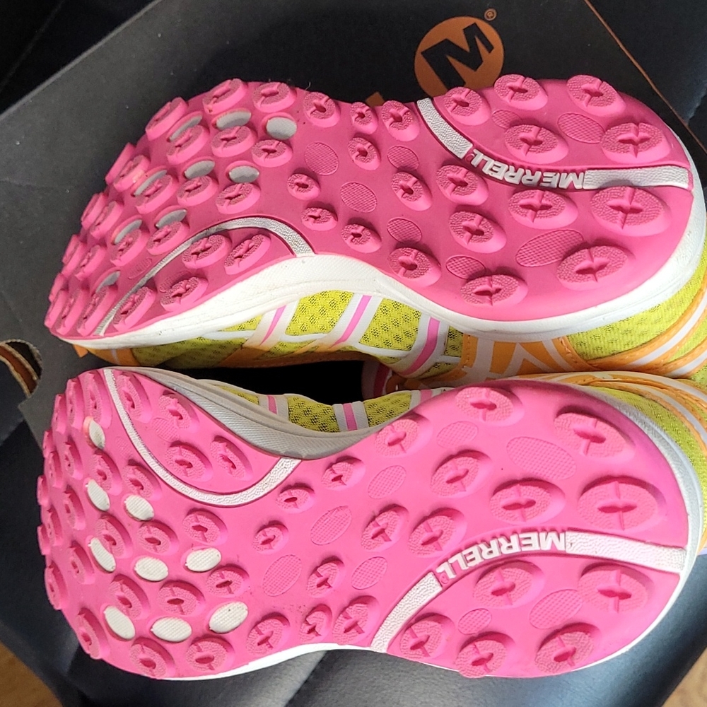 Merrell hybrid sneakers mix master jam blazing orange big kids 5.5 tennis shoes - Picture 3 of 11
